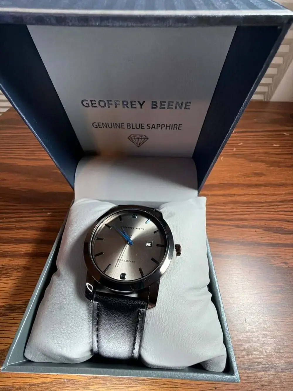 Geoffrey Beene Men's Genuine Blue Sapphire Watch